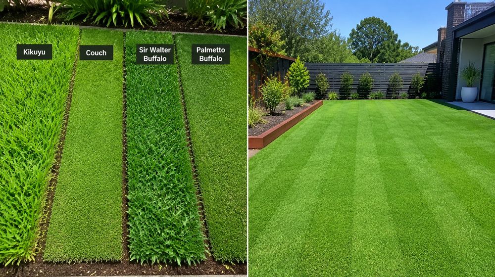 Best grass types South East Melbourne 2026 – Kikuyu vs Couch vs Buffalo vs TifTuf comparison